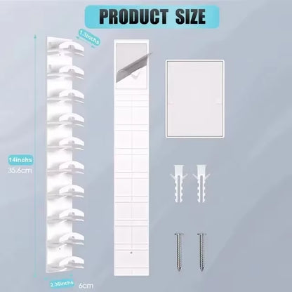10Grids Wall Mounted Cap Rack Hat Holder Baseball Cap Towel Rack Holder Closet Hanger Storage Organizer Accessories Space Saving