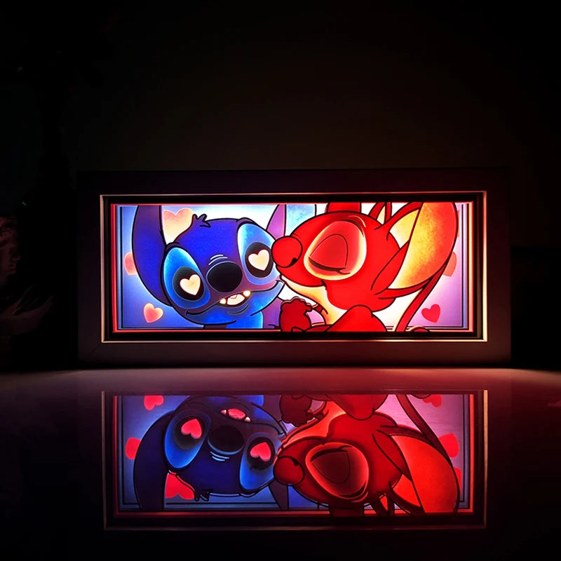 Anime Series Demon Slayer Paper-Cut Light Atmosphere Light Colorful Light Box Room Bedroom Night Light Remote Control